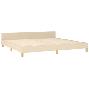 vidaXL Bed Frame Without Mattress Cream 200x200 cm Fabric