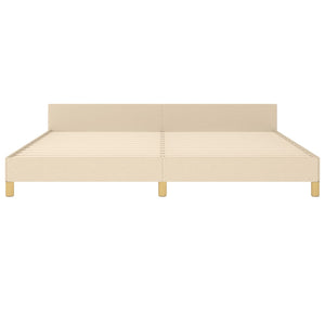 vidaXL Bed Frame Without Mattress Cream 200x200 cm Fabric