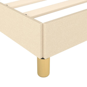 vidaXL Bed Frame Without Mattress Cream 200x200 cm Fabric