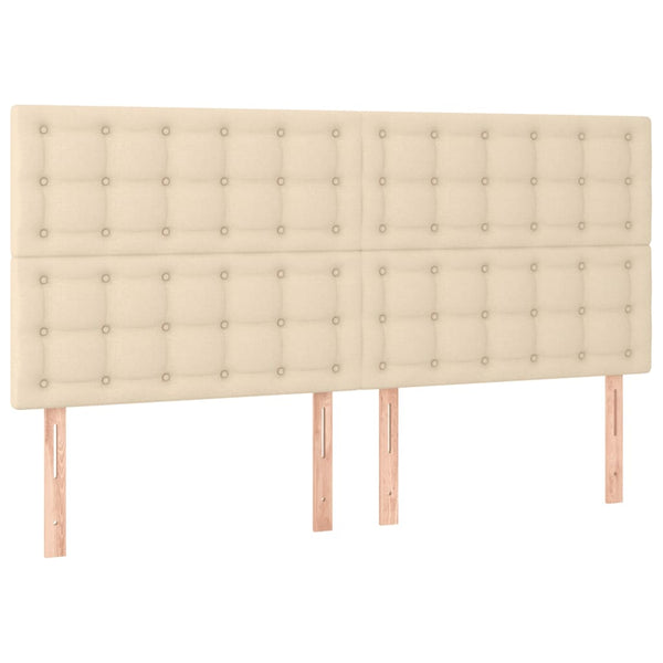 vidaXL Bed Frame Without Mattress Cream 200x200 cm Fabric