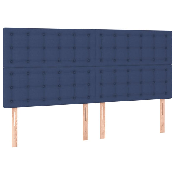 vidaXL Bed Frame without Mattress Blue 200x200 cm Fabric