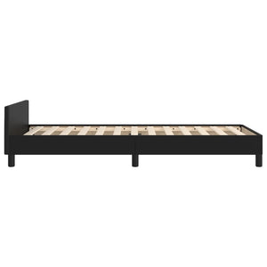 vidaXL Bed Frame with Headboard Black 80x200 cm Faux Leather