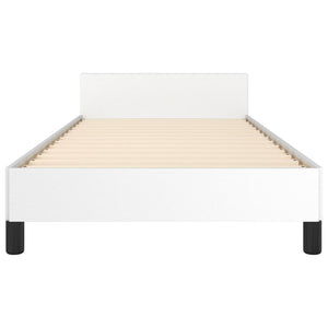 vidaXL Bed Frame with Headboard White 80x200 cm Faux Leather