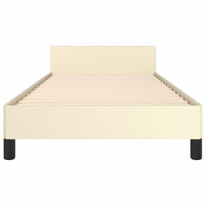vidaXL Bed Frame with Headboard Cream 80x200 cm Faux Leather