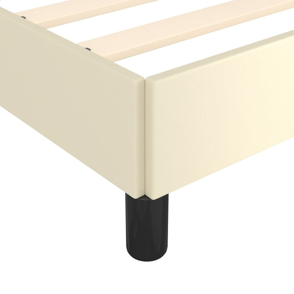 vidaXL Bed Frame with Headboard Cream 80x200 cm Faux Leather