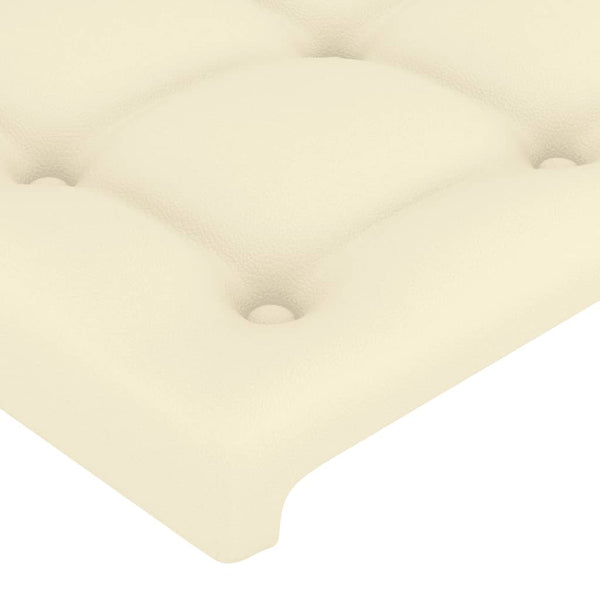 vidaXL Bed Frame with Headboard Cream 80x200 cm Faux Leather