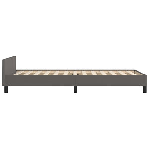 vidaXL Bed Frame with Headboard Grey 80x200 cm Faux Leather