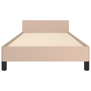 vidaXL Bed Frame with Headboard Cappuccino Brown 80x200 cm Faux Leather
