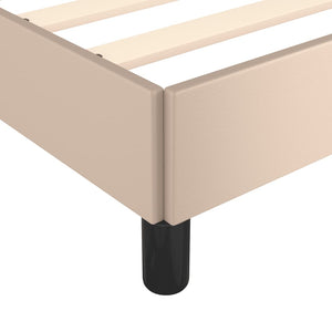 vidaXL Bed Frame with Headboard Cappuccino Brown 80x200 cm Faux Leather