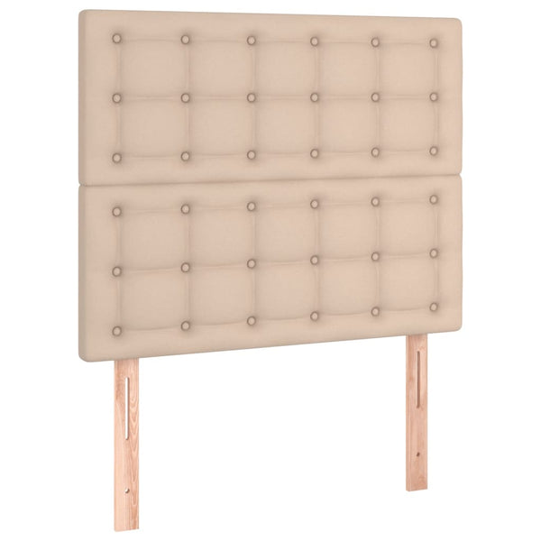 vidaXL Bed Frame with Headboard Cappuccino Brown 80x200 cm Faux Leather