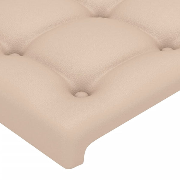 vidaXL Bed Frame with Headboard Cappuccino Brown 80x200 cm Faux Leather