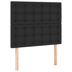 vidaXL Bed Frame with Headboard Black 90x190 cm Faux Leather