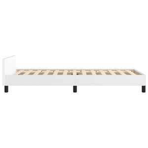 vidaXL Bed Frame with Headboard White 90x200 cm Faux Leather
