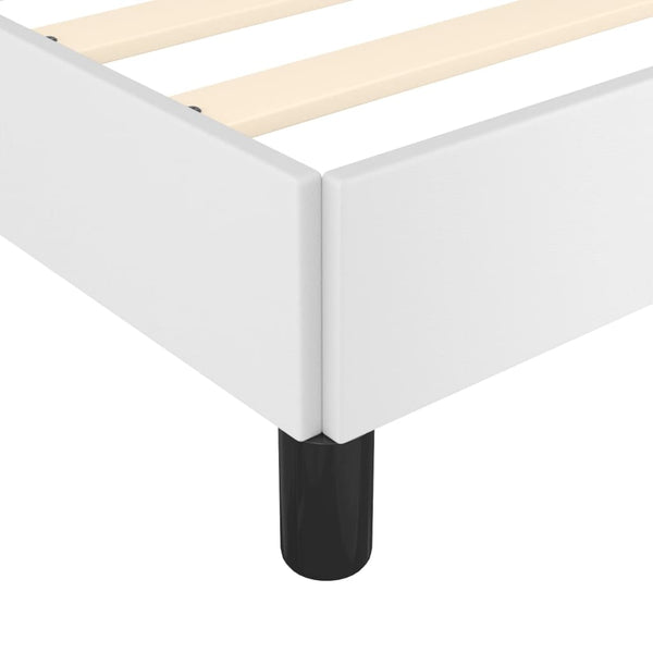 vidaXL Bed Frame with Headboard White 90x200 cm Faux Leather