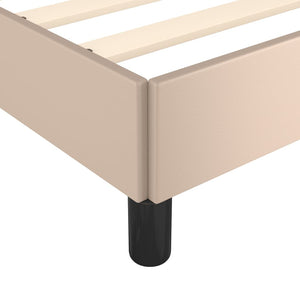 vidaXL Bed Frame with Headboard Cappuccino Brown 90x200 cm Faux Leather