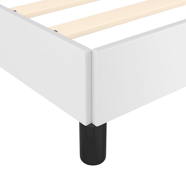 vidaXL Bed Frame with Headboard White 120x200 cm Faux Leather