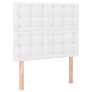 vidaXL Bed Frame with Headboard White 120x200 cm Faux Leather