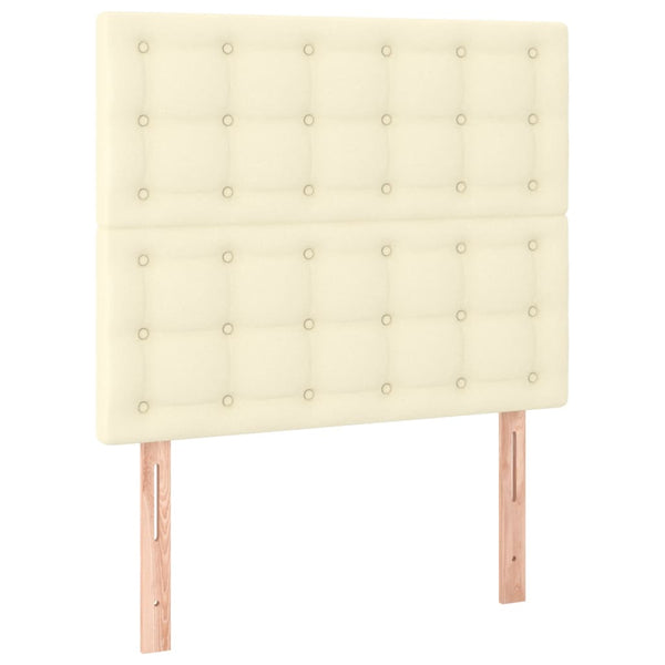 vidaXL Bed Frame with Headboard Cream 120x200 cm Faux Leather