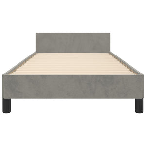 vidaXL Bed Frame without Mattress Light Grey 80x200 cm Velvet