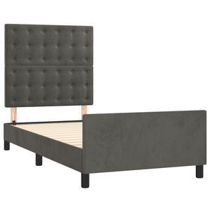 vidaXL Bed Frame without Mattress Dark Gray 80x200 cm Velvet