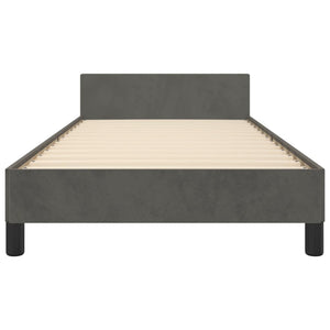 vidaXL Bed Frame without Mattress Dark Gray 80x200 cm Velvet