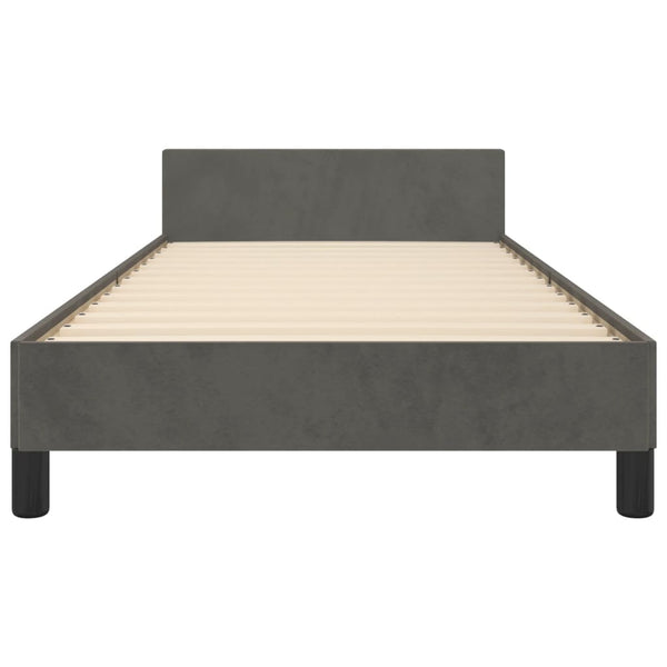 vidaXL Bed Frame without Mattress Dark Gray 80x200 cm Velvet