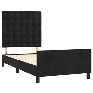 vidaXL Bed Frame with Headboard Black 80x200 cm Velvet