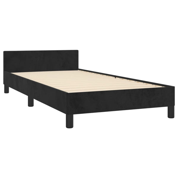 vidaXL Bed Frame with Headboard Black 80x200 cm Velvet