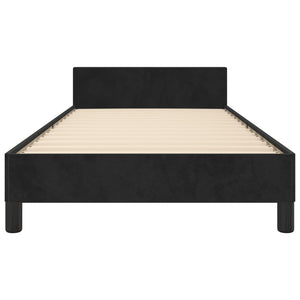 vidaXL Bed Frame with Headboard Black 80x200 cm Velvet