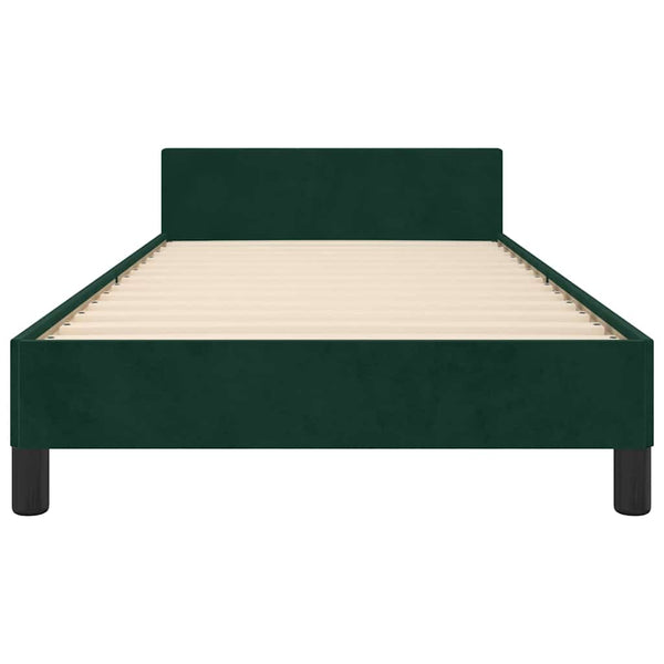 vidaXL Bed Frame without Mattress Dark Green 80x200 cm Velvet