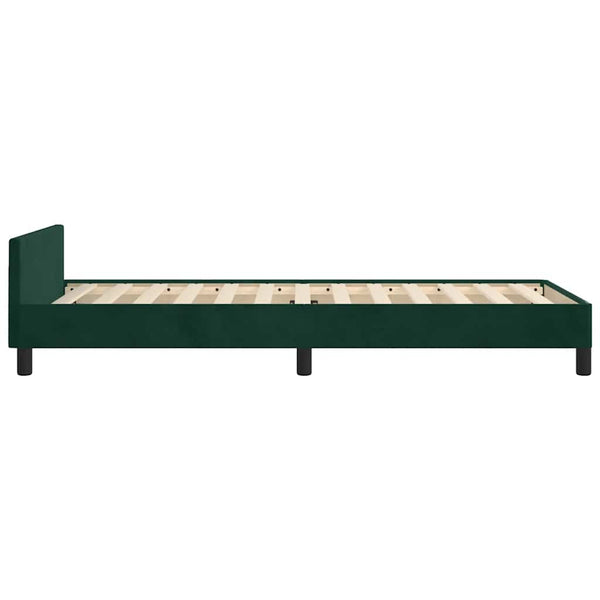 vidaXL Bed Frame without Mattress Dark Green 80x200 cm Velvet