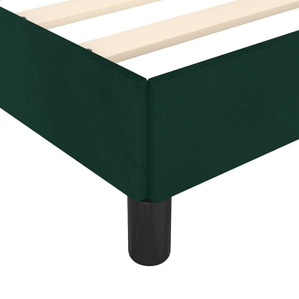 vidaXL Bed Frame without Mattress Dark Green 80x200 cm Velvet