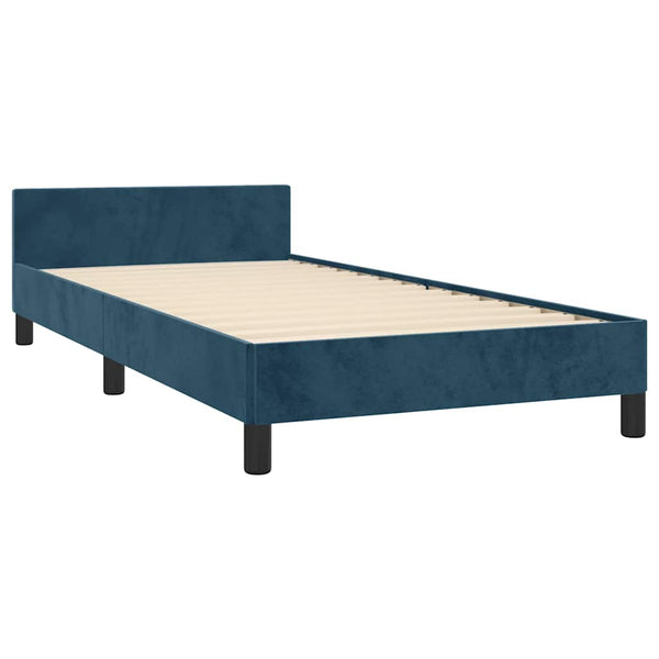 vidaXL Bed Frame without Mattress Dark Blue 80x200 cm Velvet