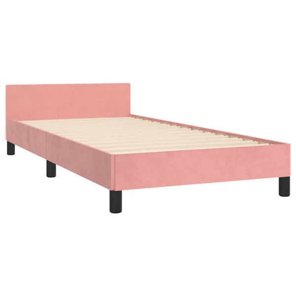 vidaXL Bed Frame with Headboard Pink 80x200 cm Velvet