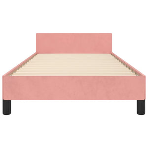 vidaXL Bed Frame with Headboard Pink 80x200 cm Velvet
