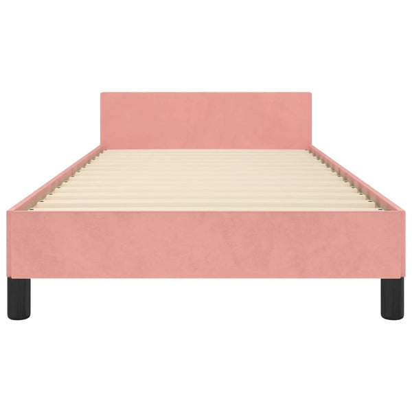 vidaXL Bed Frame with Headboard Pink 80x200 cm Velvet