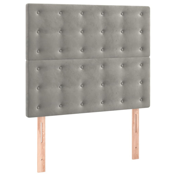 vidaXL Bed Frame without Mattress Light Grey 90x190 cm Velvet