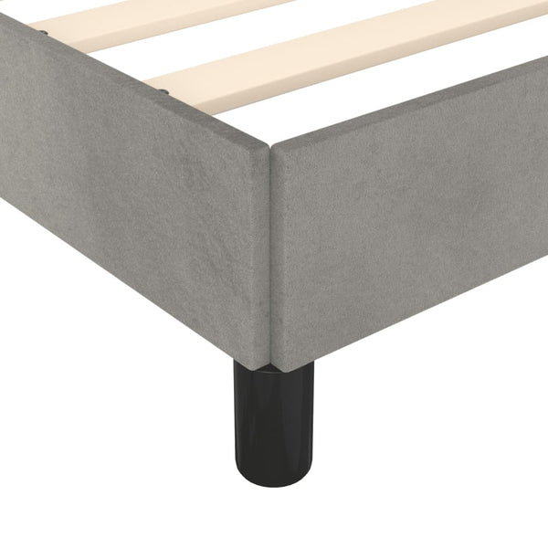 vidaXL Bed Frame without Mattress Light Grey 90x190 cm Velvet