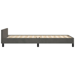 vidaXL Bed Frame without Mattress Dark Gray 90x190 cm Velvet