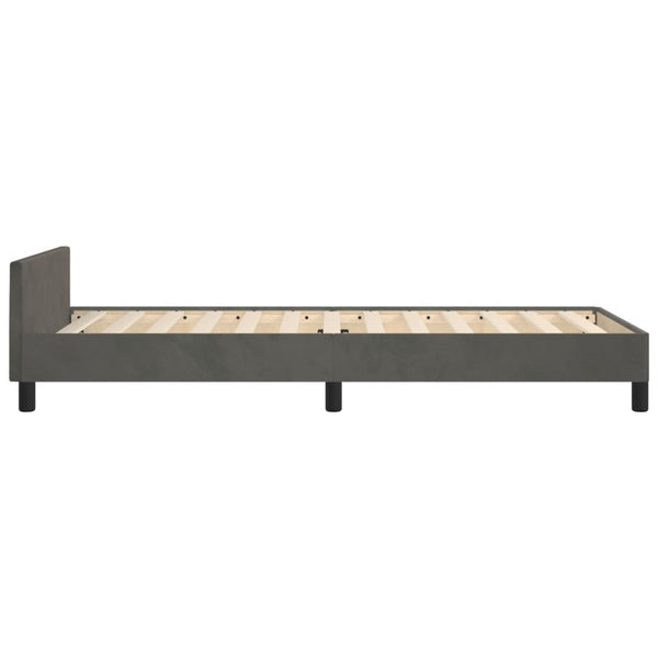 vidaXL Bed Frame without Mattress Dark Gray 90x190 cm Velvet