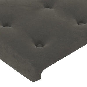 vidaXL Bed Frame without Mattress Dark Gray 90x190 cm Velvet