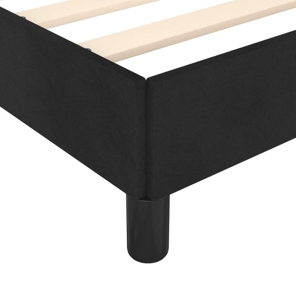 vidaXL Bed Frame with Headboard Black 90x190 cm Velvet