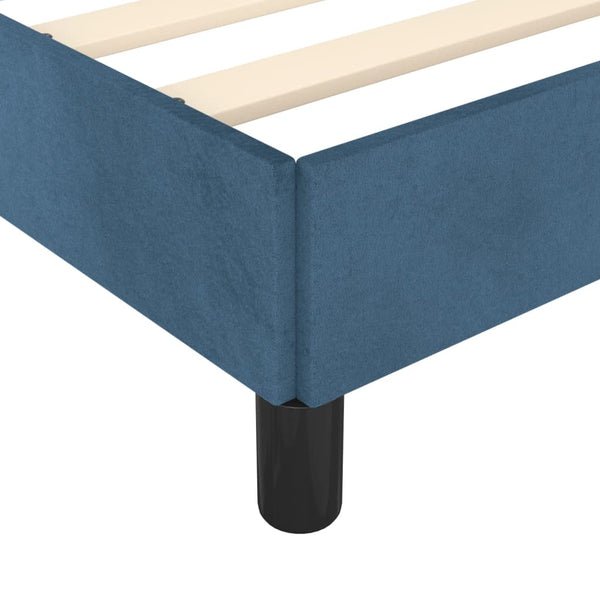 vidaXL Bed Frame without Mattress Dark Blue 90x190 cm Velvet