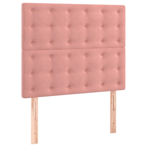vidaXL Bed Frame with Headboard Pink 90x190 cm Velvet
