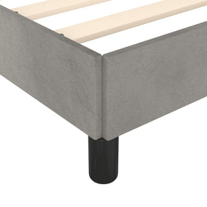 vidaXL Bed Frame without Mattress Light Gray 90x200 cm Velvet