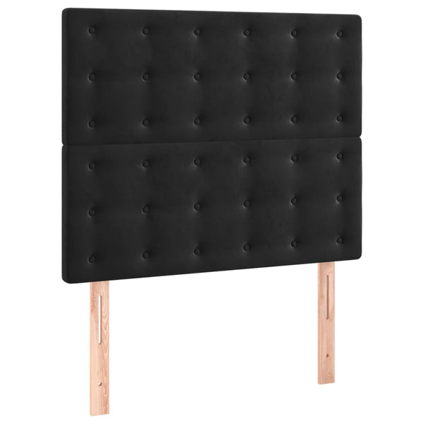 vidaXL Bed Frame with Headboard Black 90x200 cm Velvet
