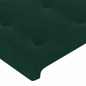vidaXL Bed Frame without Mattress Dark Green 90x200 cm Velvet