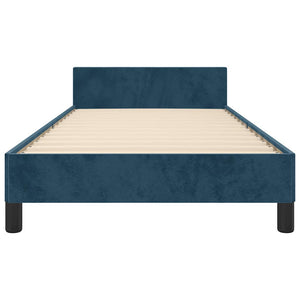 vidaXL Bed Frame without Mattress Dark Blue 90x200 cm Velvet