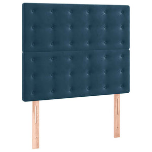 vidaXL Bed Frame without Mattress Dark Blue 90x200 cm Velvet
