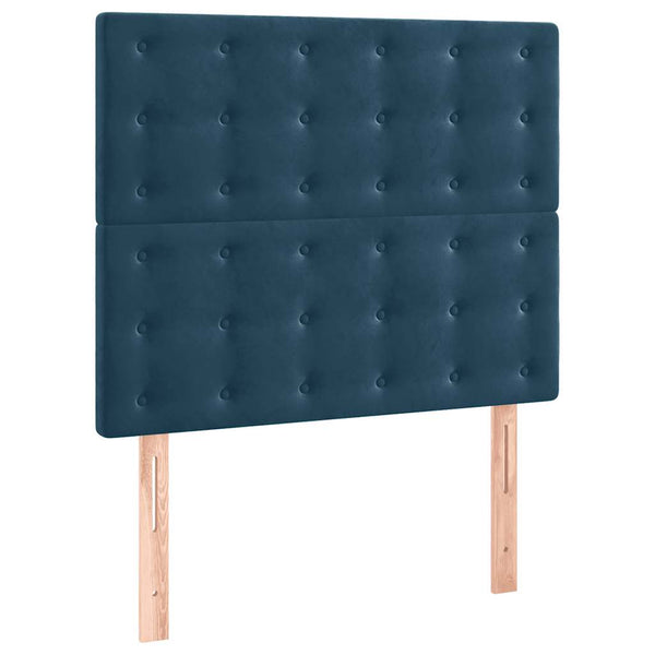 vidaXL Bed Frame without Mattress Dark Blue 90x200 cm Velvet